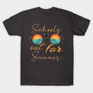 cute retro last day of school school's out for summer teacher T-Shirt